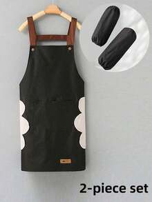 可爱创意防水围裙，带围兜，适合烹饪、家务，个性化图案设计，无袖成人工作服，厨房、浴室、家居用品供应商 - 彩色 - 查看 15