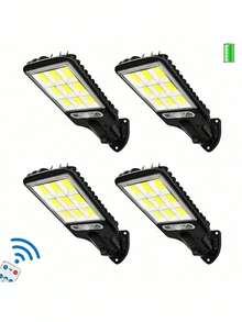 1/2/4/6/8 piezas Luces solares exteriores de alta luminosidad, luces solares para senderos con sensor de movimiento, luces de LED, 3 modos de iluminación, adecuadas para hotel, porche, jardín, patio, cerca, patio y talla grande - Blanco - Ver 13