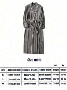 1pc Waffle Bathrobe, Adult Men's And Women's Bathrobe, Spring And Summer Bathrobe, Homestay Bathrobe, Absorbent Quick Drying, Loose Version, Bathroom Items, Household Items - Dark Grey - View 6