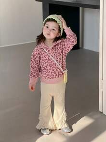 DAZY Toddler Girls' Leopard Print Long Sleeve Casual Sweatshirt - Pink - View 7