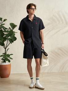 Airaco Men Shirt Co-Ords - Black - View 3