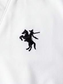 Sparklyn 2件套女童休闲V领刺绣纯色修身T恤，多色拼接，适合春夏旅行和购物，时尚单品 - 灰色 - 查看 3