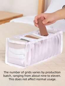 White Mesh Underwear Organizer Drawer Divider Multifunctional Closet Storage Box See Through Design Foldable Space Saving Solution - White - View 11