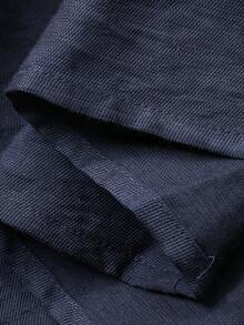 Livesso Vestido sin mangas con parches y bordados para mujeres, adecuado para vacaciones de verano, atuendo de crucero para mujeres, vestido de verano - Azul Marino - Ver 7