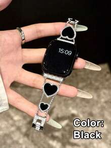 Teckwe Heart Shaped Watch Strap, Suitable For Smart Ladies' Watches 38/40/41/S10S11-42MM Smart Watch Series Bracelet - Multicolor - View 1