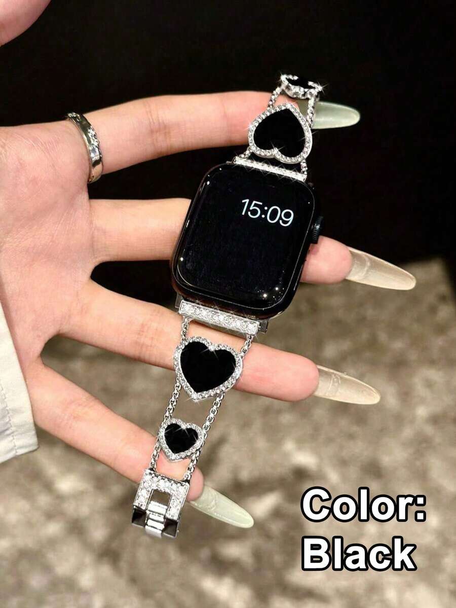 Teckwe Heart Shaped Watch Strap, Suitable For Smart Ladies' Watches 38/40/41/S10S11-42MM Smart Watch Series Bracelet - Multicolor - View 1