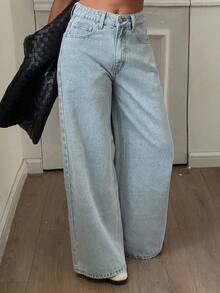 Dazy Tall Women's Tall/Long Length Low Waist Straight Leg Casual Jeans - Light Wash - View 6