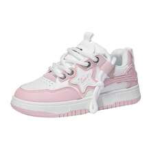 Tenis Casual para Mujer con Plataforma y Diseño Urbano en Colores Combinados - ROSA - Ver 1