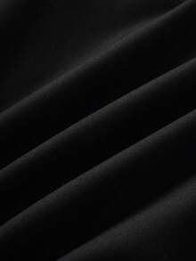 Franclia 女士优雅撞色滚边蝴蝶结领短袖上衣，配有可调节松紧腰带，百搭黑白撞色衬衫，适合办公室和休闲场合穿着。 - 黑與白 - 查看 3