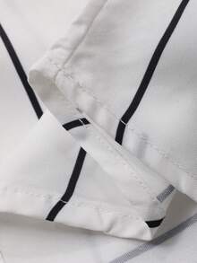 DAZY 男童长袖休闲条纹衬衫，时尚可爱夏季畅销款 - 白色 - 查看 11