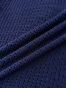 3件套 少女罗纹针织圆领休闲T恤 - 彩色 - 查看 5