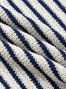 Franclia Women's Elegant Minimalist French Style Ladylike Versatile Striped Knit Vest - Multicolor - View 3