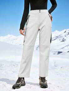 In My Nature Women's Zipper Pocket Straight Loose Hiking Pants - White - View 2