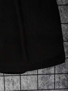 SHEIN Teen Boy's Casual Video Game Controller And Letter Print Short Sleeve Top And Shorts Set - Black - View 3