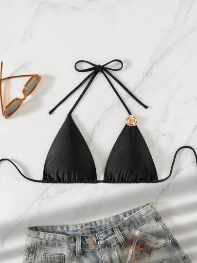 Swim SXY 女士纯色优雅比基尼上衣