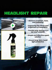 1件/2件装汽车大灯护理套装，汽车大灯划痕修复，泛黄修复，增亮涂层剂。 - 彩色 - 查看 4