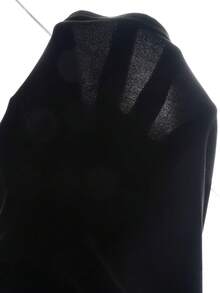 一套女童休闲舒适韩流女团印花短袖圆领T恤和喇叭裤套装，时尚休闲，适合春夏穿着 - 黑色 - 查看 5