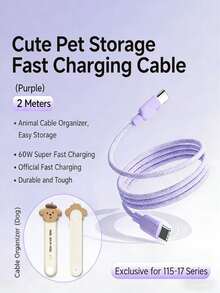 Cable de carga rápida | Cable de sincronización y carga rápida de 2 m trenzado en nailon de 60 W | Cable de carga rápida USB-C a Tipo C | Compatible con teléfonos inteligentes, tabletas y PC | Transferencia de datos de alta velocidad de 480 Mbps | Protección de control de temperatura con chip inteligente | Resistencia a la flexión superior - Multicolor - Ver 12