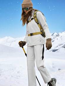 In My Nature Women's Zipper Pocket Straight Loose Hiking Pants - White - View 5