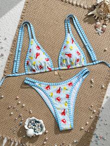 Swim Mod New Sexy & Sweet Double Strap Women's Swimsuit Set, Spring/Summer - Multicolor - View 3