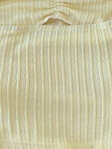 SHEIN 少女金属花朵装饰褶皱露背吊带背心 - 黃色 - 查看 3