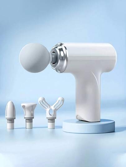 Teckwe Un mini masajeador de mano con motor de alto par de torsión, recargable por USB, diseñado con estilo para el Body, la espalda y el cuello, masajeador de percusión de músculo profundo con batería de litio recargable de 1200 mAh - Ideal como regalo para el Día del Padre y el Día de la Madre