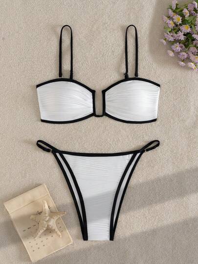 Swim Chiccia 两件套女士纯色优雅比基尼泳装