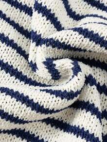 Franclia Women's Elegant Minimalist French Style Ladylike Versatile Striped Knit Vest - Multicolor - View 4