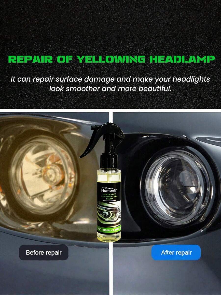 1件/2件装汽车大灯护理套装，汽车大灯划痕修复，泛黄修复，增亮涂层剂。 - 彩色 - 查看 1