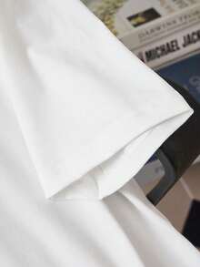 Manfinity RSRT Men's Vacation Casual Tropical Print White Short Sleeve T-Shirt - White - View 5