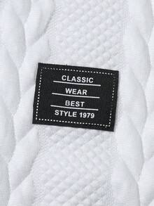Manfinity Homme Conjunto casual de hombre con chaleco de cuello redondo acanalado con textura jacquard y pantalones cortos, conjunto de camiseta de tirantes para hombre, vacaciones - Blanco - Ver 6