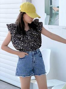 DAZY Tween Girls Denim Shorts - Medium Wash - View 4