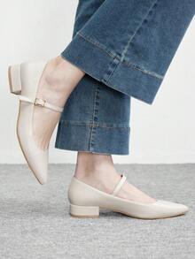 CUCCOO BIZCHIC Simple And Generous, Fashionable And Versatile, Casual Workplace Commuter Women's High-Heeled Shoes Valentine's Day - Light apricot - View 3