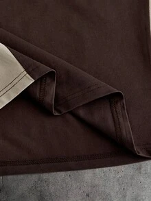 EASEVO Herren Große Größen Farbblock Rundhals Casual Alltags Kurzarm T-Shirt - Verschiedenfarbig - Übersicht 5
