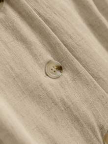 CosyJoli Frenchy 女士无袖休闲衬衫，简约时尚，适合日常穿着，春夏款，心形图案印花，情人节必备，浪漫优雅，无袖上衣 - 卡其色 - 查看 5