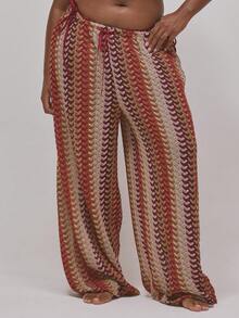 MUSERA Plus Size Cover Ups - Burgundy - View 1