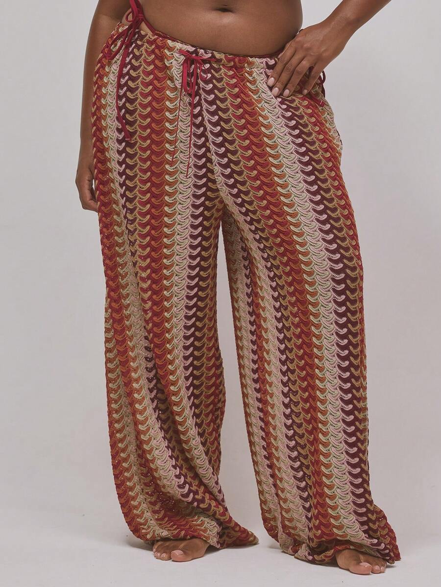 MUSERA Plus Size Cover Ups - Burgundy - View 1