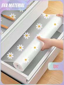 1 件可爱雏菊印花厨柜防滑 EVA 抽屉衬垫防油防潮防霉自粘纸防水可切割搁板衬垫适用于学校、办公室、家庭、旅行、家用除湿机
