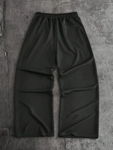 AXEPEAK Conjunto de camiseta y pantalones casuales para hombre con estampado de letras, para verano - Gris - Ver 7