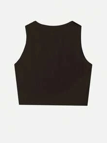 Y2Kool BiGraphic Women's Y2K Cat Animals Print Cropped Round Neck Tank Top, Wedding Guest, Music Festival, Musician, Night Club - Multicolor - View 2