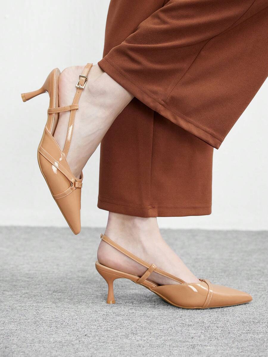 CUCCOO BIZCHIC Women's Elegant Commuter White Stiletto High Heel Pumps - nude - View 1