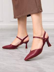 Sleekvia Women Pumps Valentine's Day - Burgundy - View 5