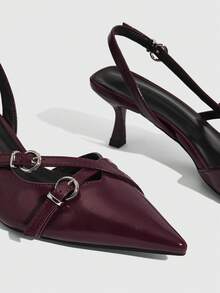 CUCCOO SZL Women Pumps Valentine's Day - Burgundy - View 7