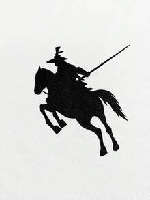Resyla Áo polo nữ tay ngắn phối màu tương phản, họa tiết hiệp sĩ, kiểu dáng thường ngày. - Nhiều màu - Xem 6