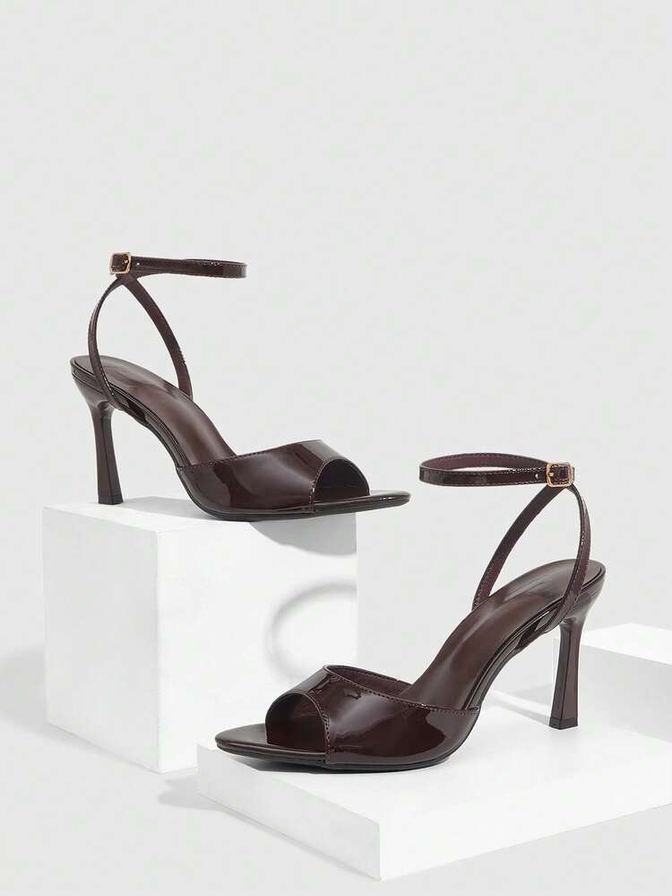 CUCCOO SZL Ivory Round Toe Lace Faux Pearl Elegant Wedding Party High Heel Sandals For Women For Christmas Valentine's Day Spring Shoes