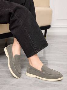Sleekvia Women's Casual Versatile Flat Loafers - Grey - View 5