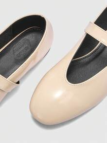 CUCCOO BIZCHIC Women's Fashion Commuter Versatile Casual Mary Jane Flat Shoes For Christmas - Light apricot - View 7