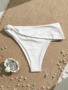 Swim Vcay 2026新款春夏女士比基尼泳裤白色泳裤沙滩度假休闲款 - 白色 - 查看 3