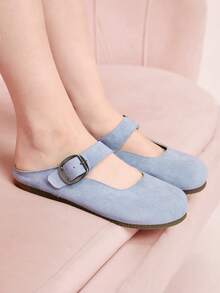 CUCCOO DOLLMOD Women's Casual Versatile Commute Simple Flats Valentine's Day - Blue - View 1