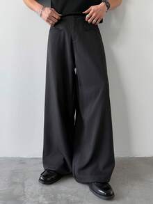 Manfinity Mode 男士西裤，休闲裤，商务休闲风，适合日常约会和商务聚会，送给男友和丈夫的必备礼物 - 黑色 - 查看 5